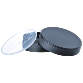 Plastový obal na krém 100 ml, s mezivíčkem plochý černý, 300 ks