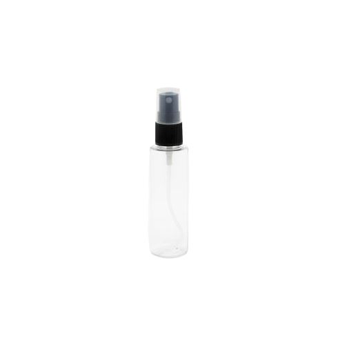 Plastová lahvička čirá s černým rozprašovačem, 60 ml
