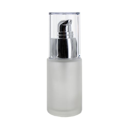 Skleněná lahvička s pumpičkou transparentní, 30 ml