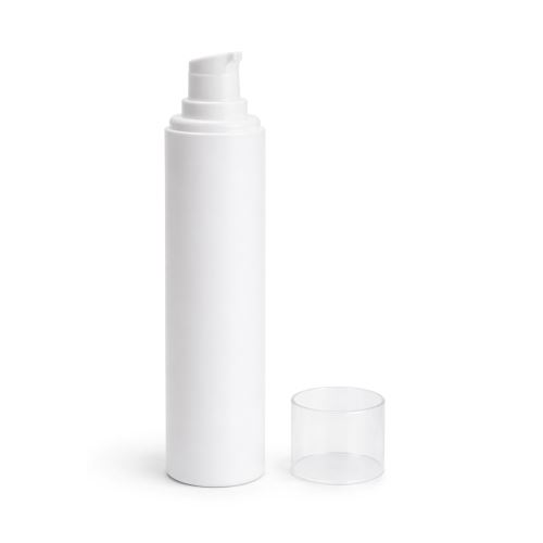 Plastová lahvička airless vysoká bílá, 50 ml
