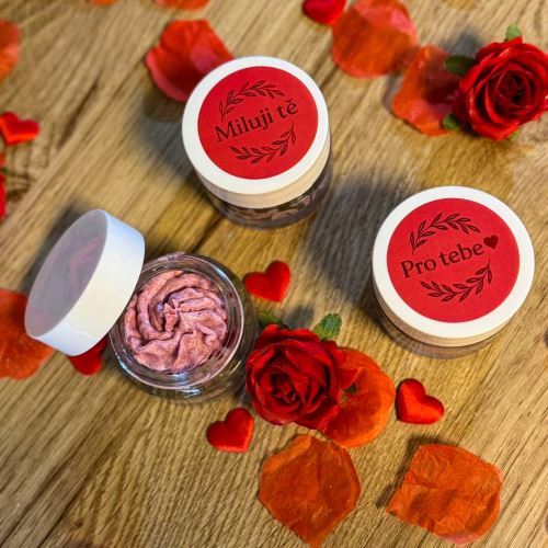 Valentýnské šlehané tělové máslo