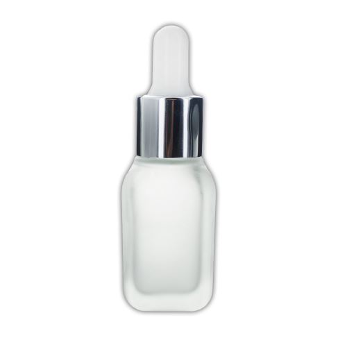 Skleněná lahvička s pipetou transparentní, 15 ml