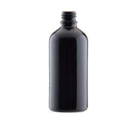Skleněná lahvička bez uzávěru černá, 100 ml