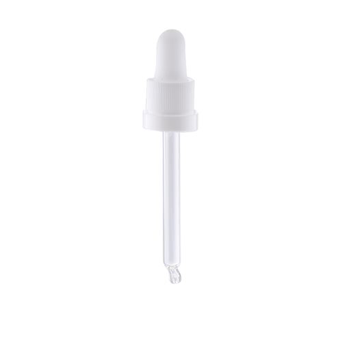 Uzávěr s pojistným kroužkem na 100 ml lahvičku, bílá pipeta
