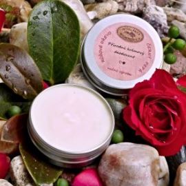 Tuhý přírodní deodorant krémový, Růžové dřevo a černý pepř, 35 g, min. trv. 16.5